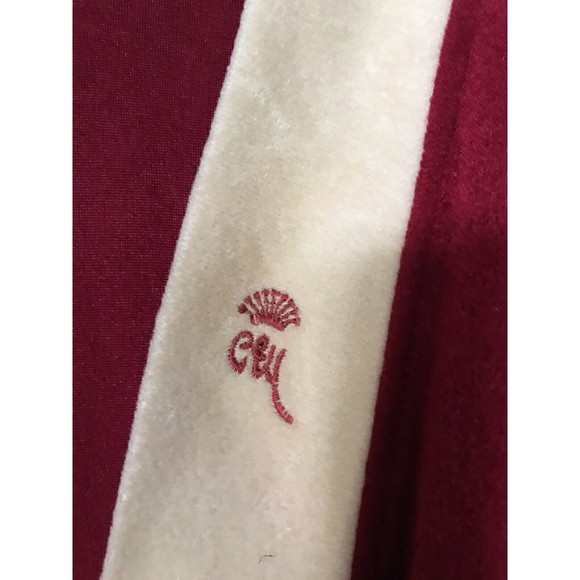 Vintage Countess Mara Bath Robe/Housecoat W Belt, Embroidered Logo, Barn Red OS - Picture 3 of 8